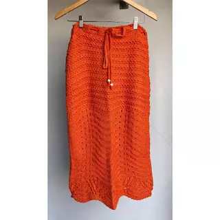 Saia Midi De Crochê Moda Feminina Verão