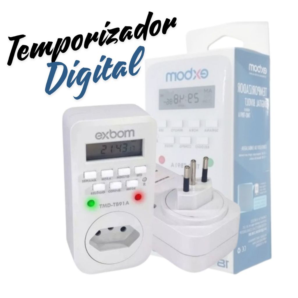 Timer Temporizador Digital Programável Tomada 127v/220v 10A Utilizado ...