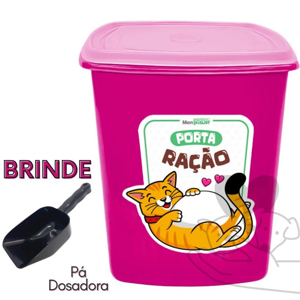 Pote Porta Ração e Grãos 6 Litros Dispenser + Pá Dosadora Promoção Envio Imediato