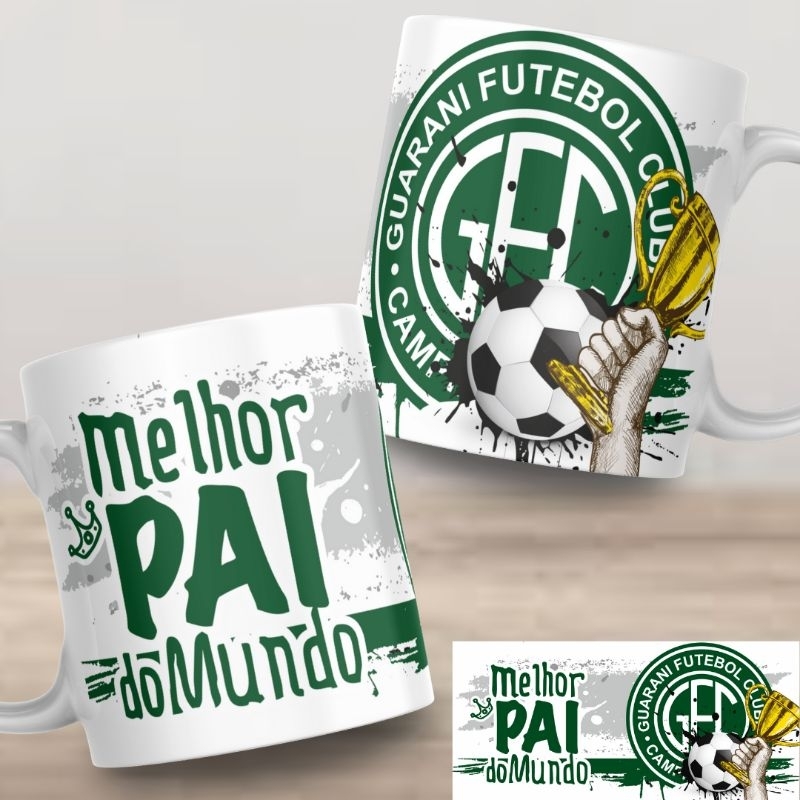 Caneca Personalizada Guarani Melhor Pai do Mundo Xícara Branca Presente Lembrança