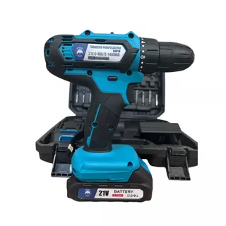 Parafusadeira Furadeira Alto Reverso Sem Fio + 2 Baterias 21V Maleta e Acessórios - Envio Imediato