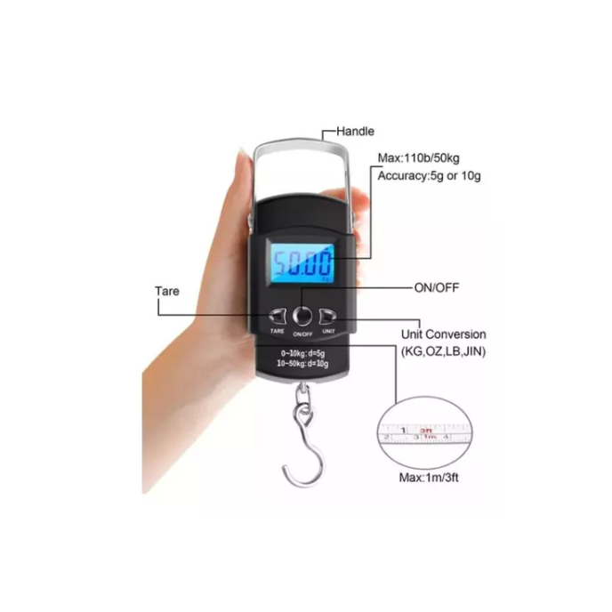 Balança Digital De Mala Viagem Portátil Até 50kg | Shopee Brasil