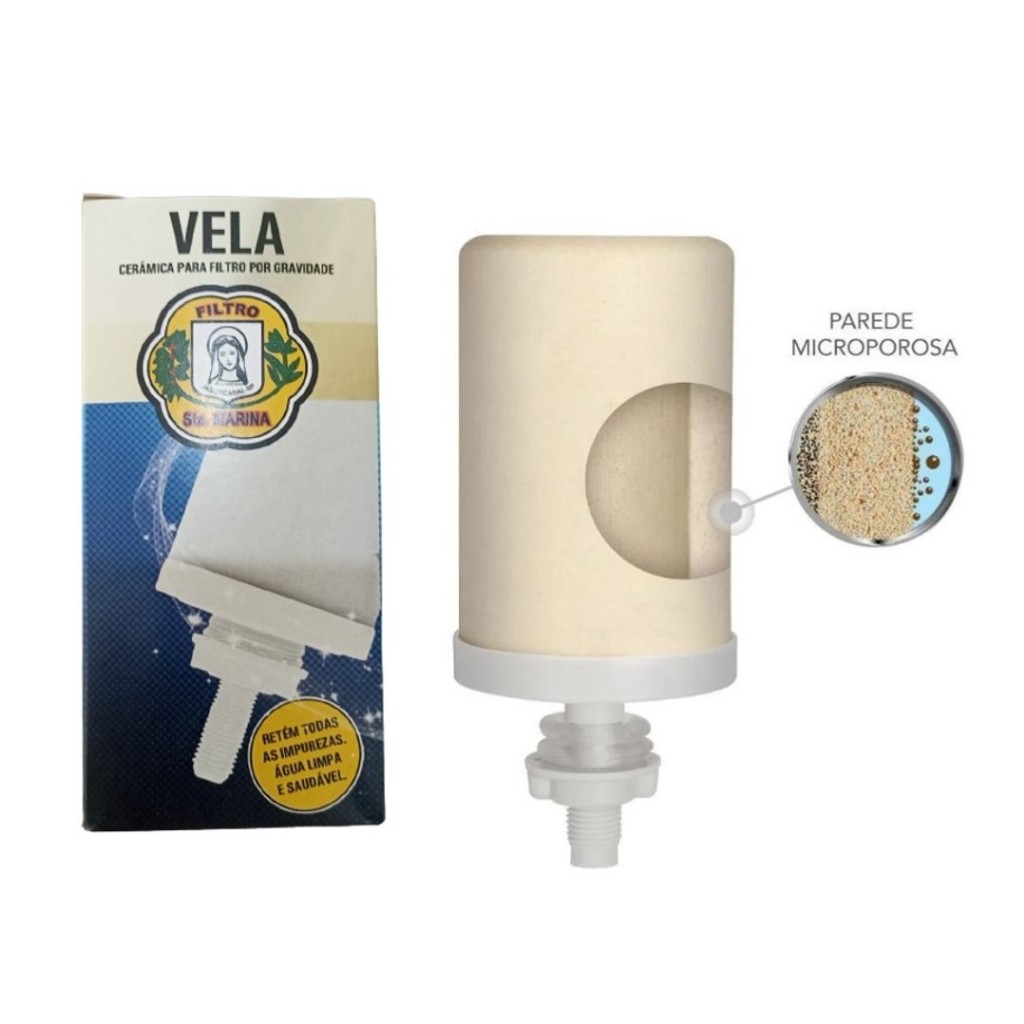 Vela Refil Para Filtro Barro Tradicional Retém Todas As Impurezas Água Limpa E Saudável