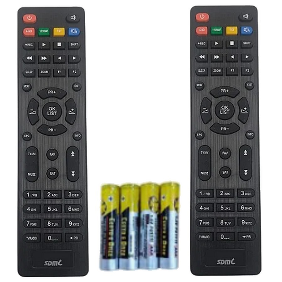 02 Controles Remoto Para Receptor Digital Sdmc Dv-2712 | Shopee Brasil
