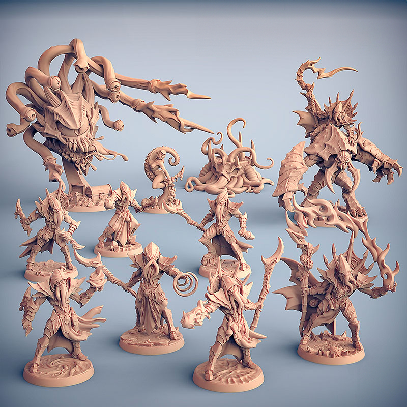 Miniatura RPG Monstros Baldurs Gate Devoradores de Mente Dungeons