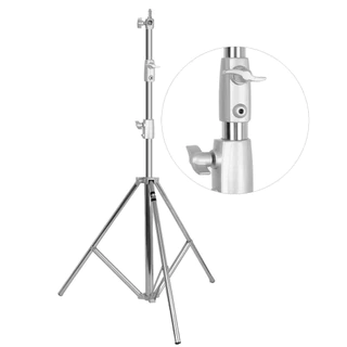 Tripé Profissional Estúdio Fotográfico Aço Inox 2,8m Greika