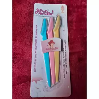 Kit com 03 Navalhas para Sobrancelha