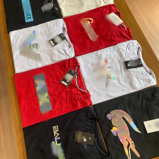 Kit 5 Camisas Estampas Holográfica Luxo Duplo Aplique Alta Qualidade