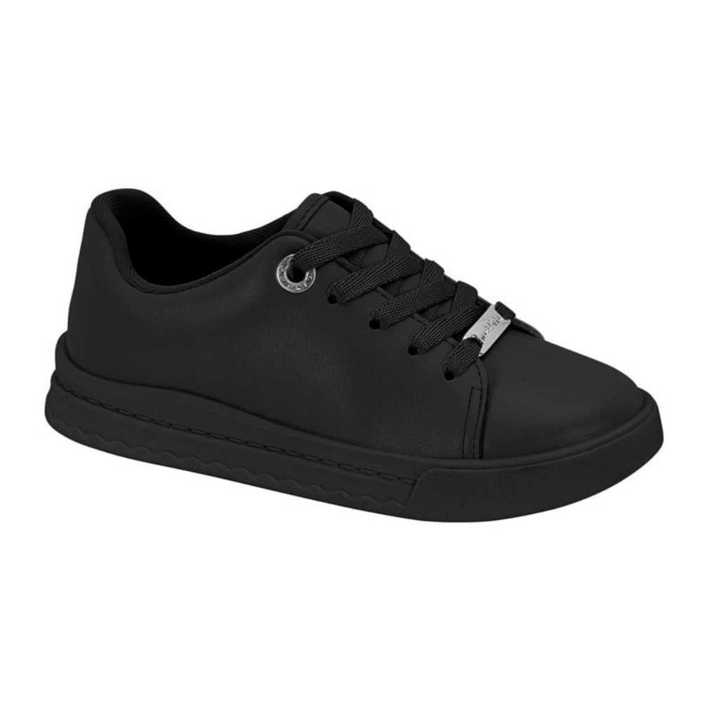Tênis Infantil Menina Molekinha Napa Turim- Preto/Preto | Shopee Brasil