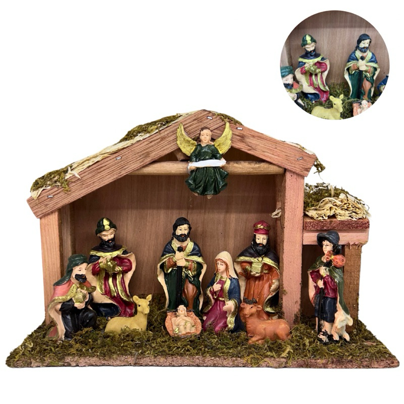 Enfeite Presépio De Natal Menino Jesus Manjedoura Natalino