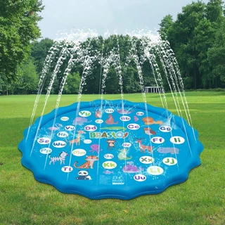 Piscina Redonda Com Chafariz Jato D'Água Para Infantil Crianças e Pets 170cm