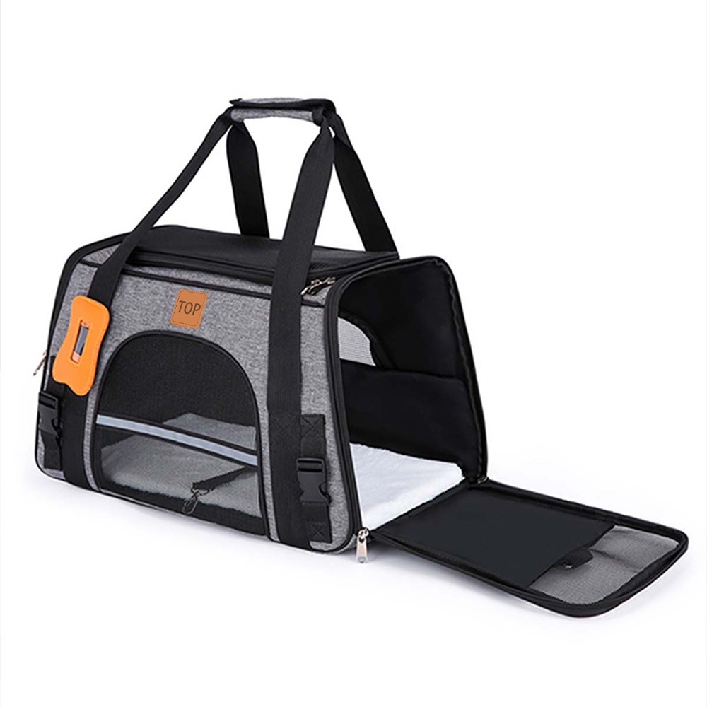 Mochila Transportín Para 2 Gatos Desmontable - Hasta 12 Kg, Plegable, Gris, Con Seguridad