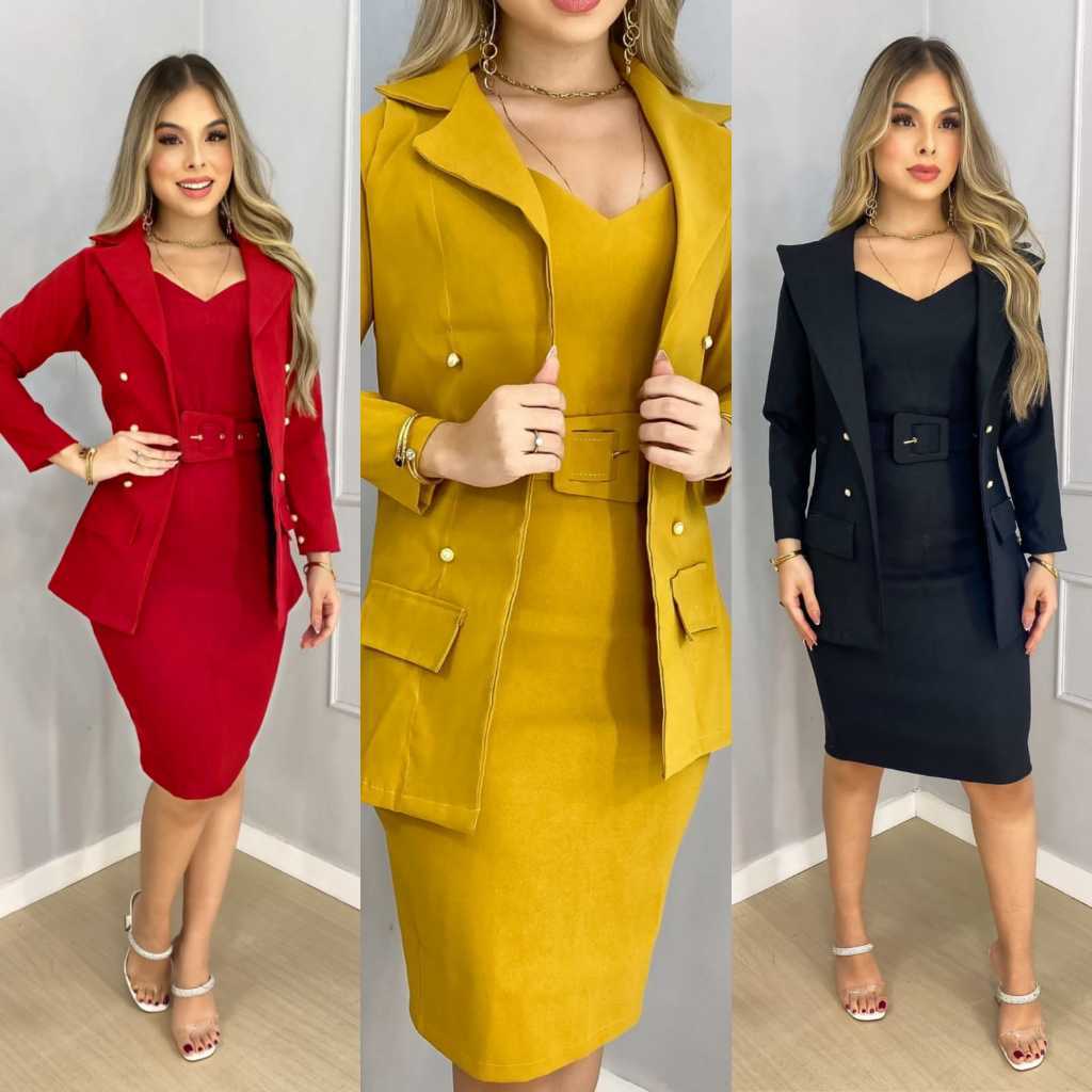 combinar vestido vestido longo estampado com blazer