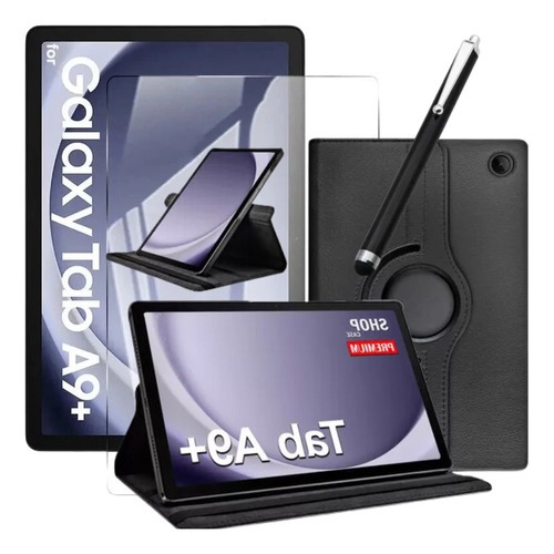 Capa Case Para Tablet Tab A9 Plus 11 + Película De Vidro + Caneta Touch X210 / X215 / X216