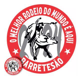 Adesivo festa de peão de barretos 2024 - 20x20cm feito em vinil aprova dagua
