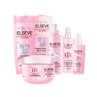 Kit L'Oréal Paris Elseve Glycolic Gloss em Oferta na Shopee