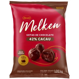 Chocolate Melken 42% Cacau em Gotas 1,010kg Harald