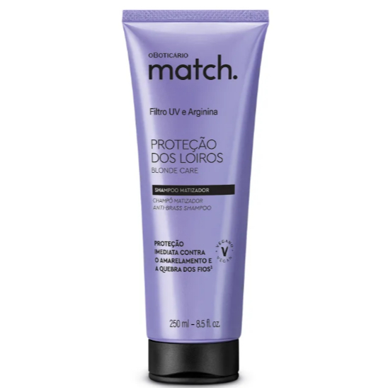 Shampoo Matizador Match. Proteção dos Loiros 250ml - O Boticário ...