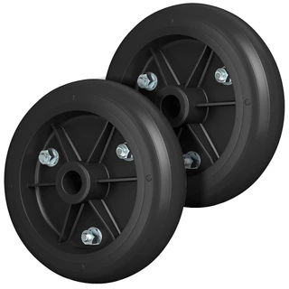 Kit 2 Rodas PVC 9 Polegadas P/ Carrinho Diâmetro Furo 7/8 Suporta 165kg