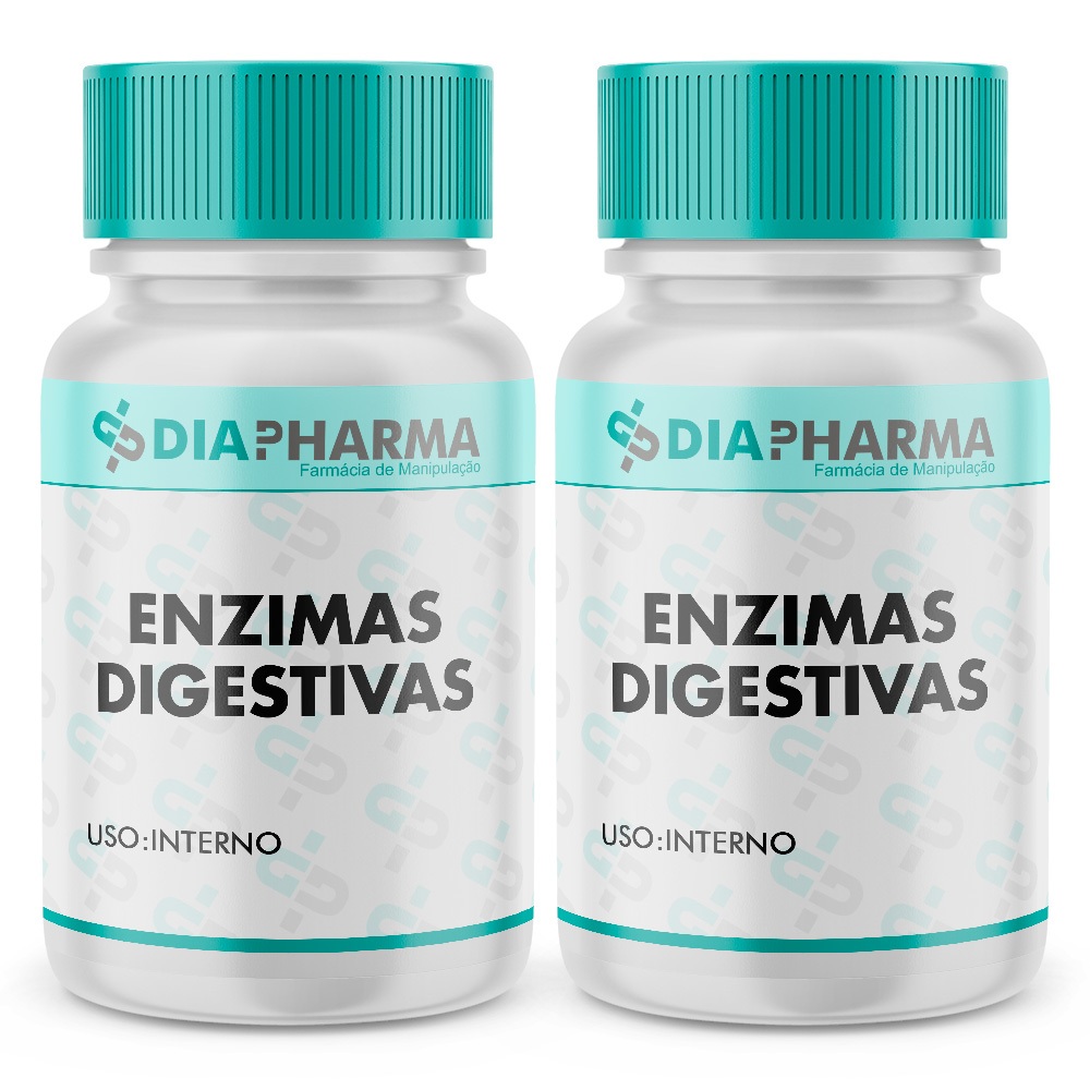 Kit 2 Potes Enzimas Digestivas 60 Cápsulas