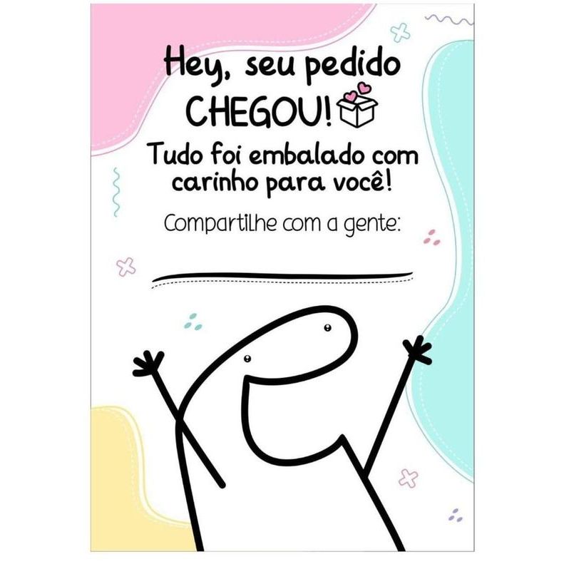 Cartão de Agradecimento Cliente TAG 9x6 Colorido NÃO