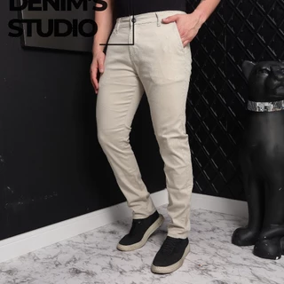 Calça alfaiataria Calça Sarja Bolso Embutido Bolso Faca Fino Social Masculino com Lycra TAM36-48!