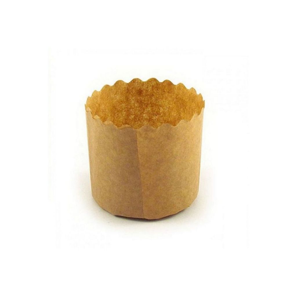 100 Forma de Papel Kraft para Assar Mini Panetone de 100g