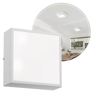 1x Plafon Lustre Sobrepor Quadrado P/ 2 Lâmpadas E27 MF209