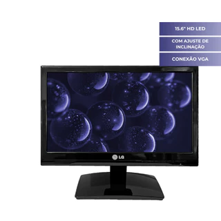 Monitor LED 15.6" LG HD VGA Widescreen VESA 75 x 75 com Ajuste de Inclinação - Com Garantia