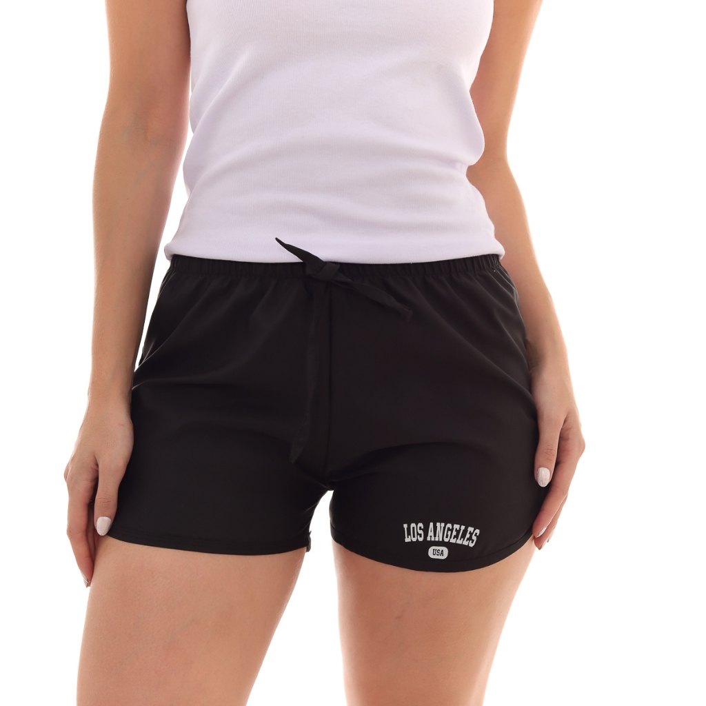 Short Tactel feminino Praia moda verao Los Angeles