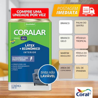 Tinta Latex Economica Coralar Paredex Secagem Rapida 18 Litros Coral | quarto, sala, áreas internas
