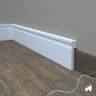 Rodapé Sobrepor Eva Flexível 10cm 2,5m - Rp16