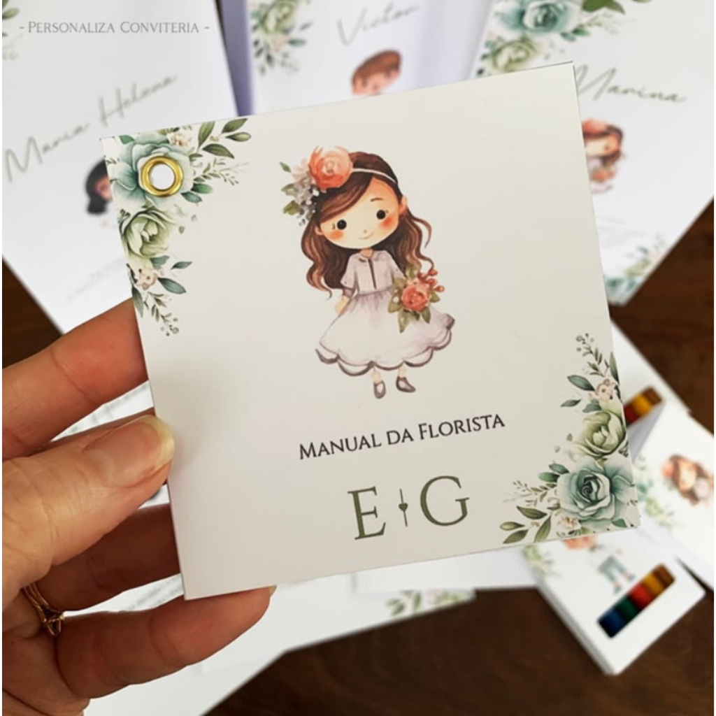 Manual da florista de casamento - convite daminha e pajem de casamento