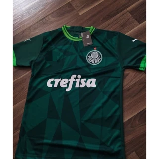 Camiseta de Time Brasileiro Palmeiras Confort Premium Masculino com Patrocínio