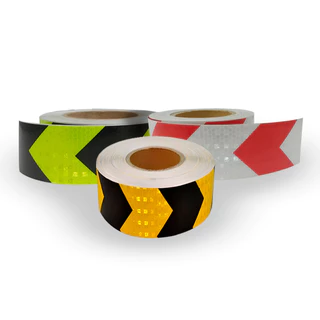 Fita Adesiva Refletiva Sinalizacao Seguranca Seta 1mx5cm