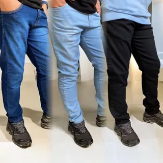 Kit com 3 Calças Jeans Masculinas