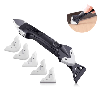 Espátula Para Aplicar e Raspar Rejunte Aplicação Silicone Plástico Raspador Remover Silicone Velho Multiuso 3 em 1 Parede Argamassa