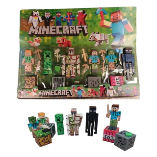 Kit Bonecos Minecraft Cartela 19 Peças