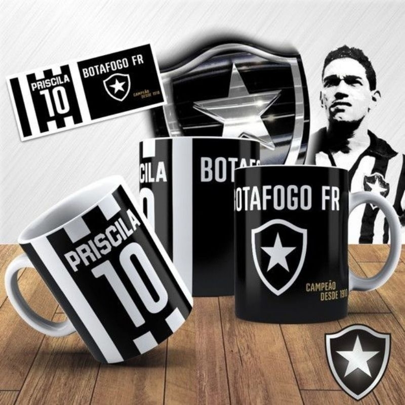 CANECA BOTAFOGO PERSONALIZADA - 100% PORCELANA.