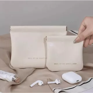 Necessaire Bolsa Bolsinha Porta Objetos Pessoais Feminina Masculina Com Fechado De Ima Impermeável 127/128 em Oferta na Shopee