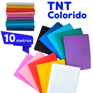 TNT Liso Colorido com 10 metros - 1,40m largura 40gm com Excelente Qualidade Cores Vibrantes DOBRADO