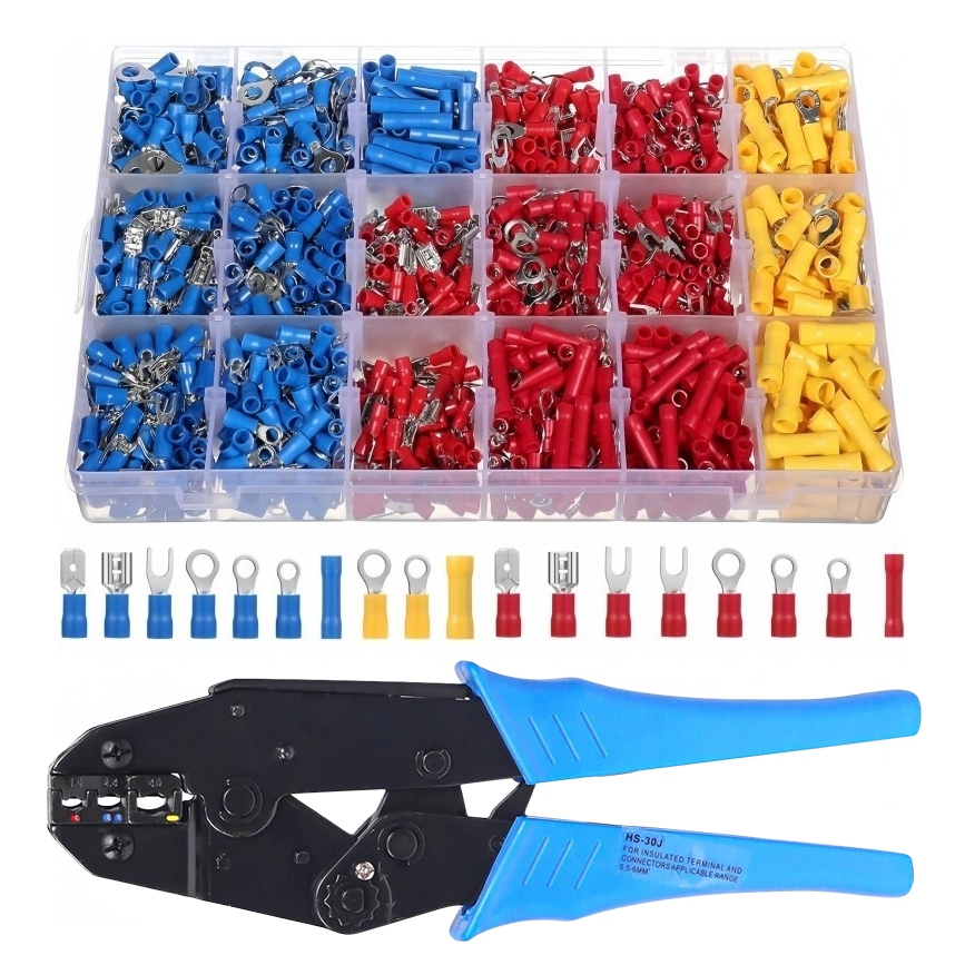 Terminais De Fiação Elétrica 1300 PCS Conectores De Fio + Alicate
