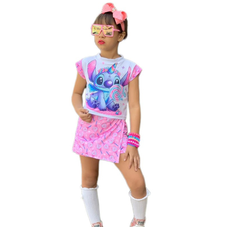 Conjunto stitch infantil menina barato | Shopee Brasil