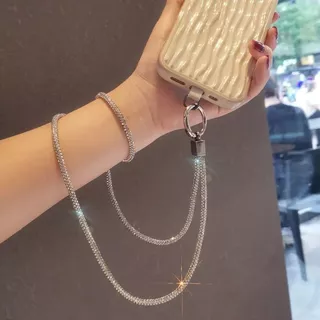 Corda Anti-perdida, Lanyard, Luxo Bling, Diamante Brilhante, Cabo Pendurado, Acessórios do telefone