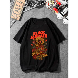 Camisa Banda De Rock Black Sabbath Caveira Unissex Camisa Básica - Envio Imediato - Galaxy Shoppp