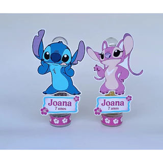 kit 20, 30, 40 ou 50 Tubete Stitch & Angel 3D Personalizados.