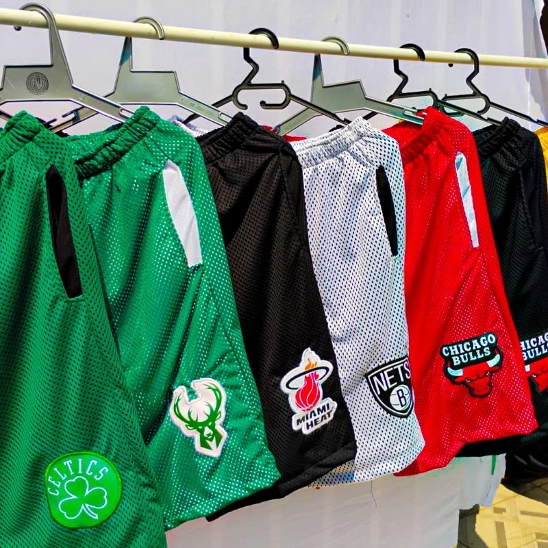 Bermuda Calção Esportivo masculino Basquete NBA peça bordado clubes variados
