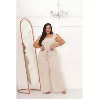 Macacão Plus Size em Linho.