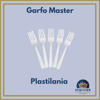 Garfo Master Reforçado Branco - Plastilânia - 50 ou 100 unidades