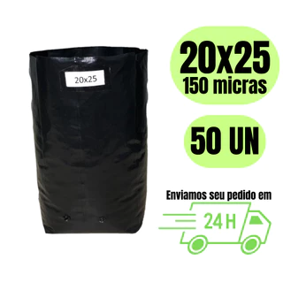Saco plastico 20x25 para mudas saquinho para plantar - 50 unidades